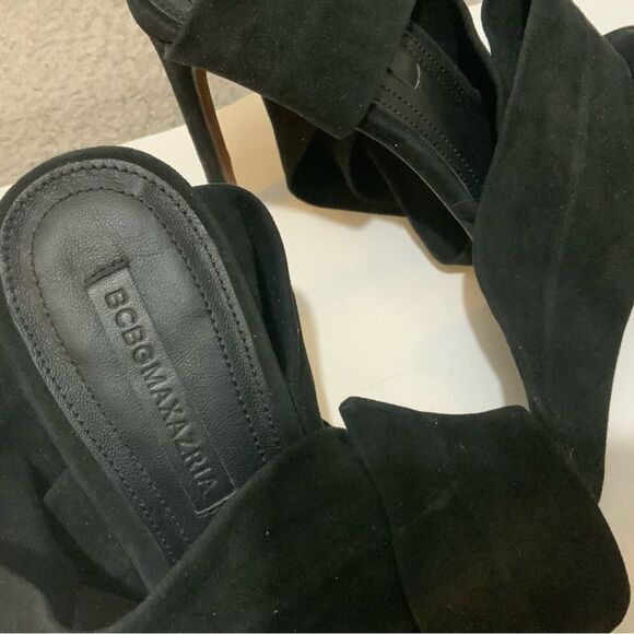 BCBGMAXAZRIA Emma Womens Suede Open Toe Heel Sandals 7 - Picture 4 of 8